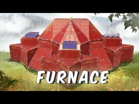 The FURNACE - 1x1 - Big Furnace - 3xBunkered  - 50+ Rockets / Rust Base Design