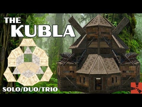 THE KUBLA: Solo/Duo/Trio Affordable Rust Base Design with Online and Offline Raid Protection